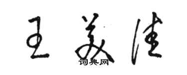 駱恆光王美佳草書個性簽名怎么寫