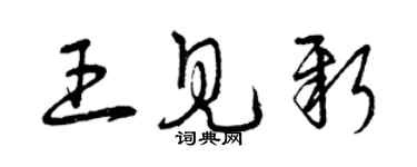 曾慶福王見新草書個性簽名怎么寫