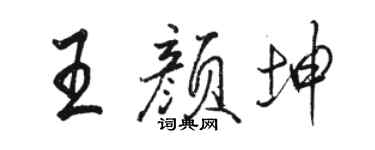 駱恆光王顏坤行書個性簽名怎么寫