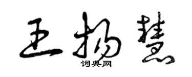 曾慶福王揚慧草書個性簽名怎么寫