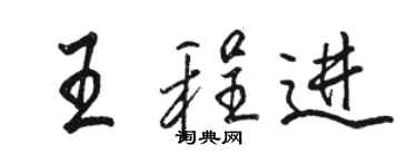 駱恆光王程進行書個性簽名怎么寫