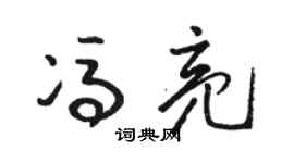 駱恆光馮亮草書個性簽名怎么寫