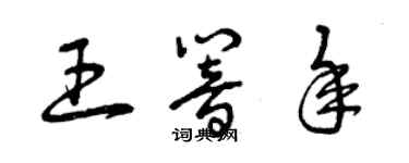 曾慶福王響年草書個性簽名怎么寫