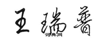 駱恆光王瑞普行書個性簽名怎么寫