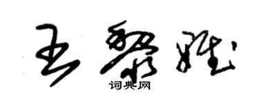 朱錫榮王黎雅草書個性簽名怎么寫