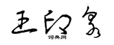 曾慶福王印泉草書個性簽名怎么寫