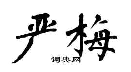 翁闓運嚴梅楷書個性簽名怎么寫