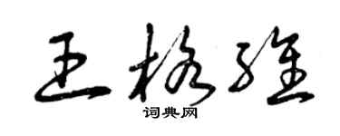 曾慶福王格維草書個性簽名怎么寫