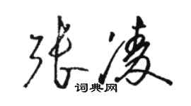 駱恆光張凌草書個性簽名怎么寫