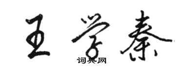 駱恆光王學秦行書個性簽名怎么寫