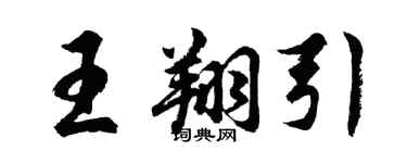 胡問遂王翔引行書個性簽名怎么寫