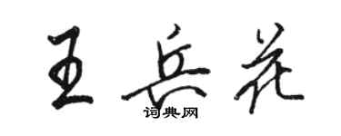 駱恆光王兵花行書個性簽名怎么寫