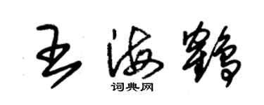 朱錫榮王海鶴草書個性簽名怎么寫