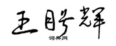 曾慶福王盼輝草書個性簽名怎么寫