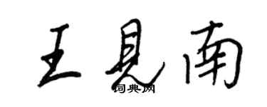 王正良王見南行書個性簽名怎么寫