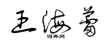 曾慶福王海蕾草書個性簽名怎么寫