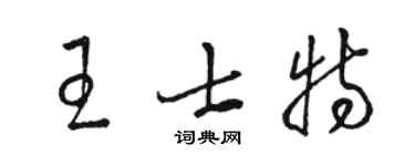 駱恆光王士特草書個性簽名怎么寫