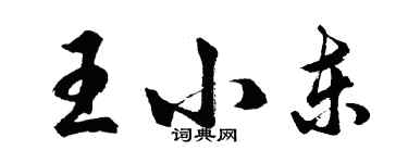 胡問遂王小東行書個性簽名怎么寫