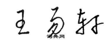 駱恆光王易軒草書個性簽名怎么寫