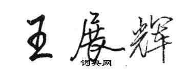 駱恆光王展輝行書個性簽名怎么寫