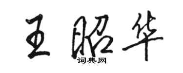 駱恆光王昭華行書個性簽名怎么寫