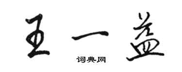 駱恆光王一益行書個性簽名怎么寫