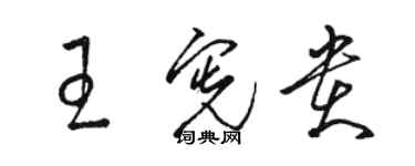 駱恆光王憲貴草書個性簽名怎么寫