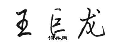 駱恆光王巨龍行書個性簽名怎么寫