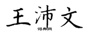 丁謙王沛文楷書個性簽名怎么寫