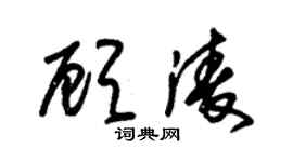 朱錫榮顧凌草書個性簽名怎么寫