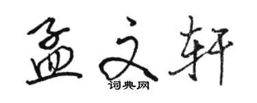 駱恆光孟文軒行書個性簽名怎么寫