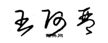 朱錫榮王阿琴草書個性簽名怎么寫