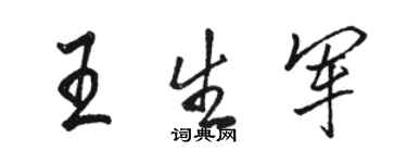 駱恆光王生軍行書個性簽名怎么寫