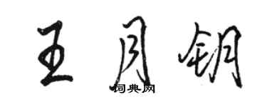 駱恆光王月鑰行書個性簽名怎么寫