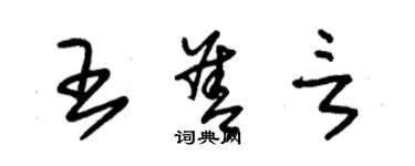 朱錫榮王善言草書個性簽名怎么寫