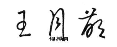 駱恆光王月萌草書個性簽名怎么寫