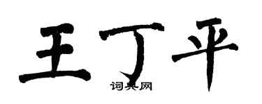 翁闓運王丁平楷書個性簽名怎么寫