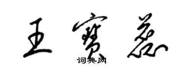 梁錦英王寶蕊草書個性簽名怎么寫