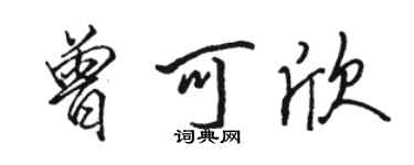 駱恆光曾可欣行書個性簽名怎么寫