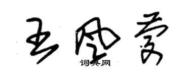 朱錫榮王風慶草書個性簽名怎么寫