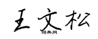 王正良王文松行書個性簽名怎么寫