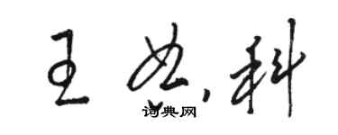 駱恆光王典科草書個性簽名怎么寫