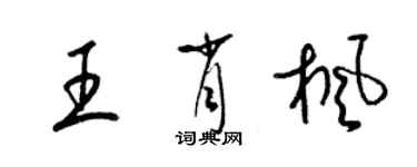 梁錦英王肖楓草書個性簽名怎么寫