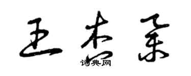 曾慶福王杏舉草書個性簽名怎么寫