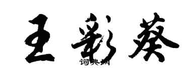 胡問遂王彩葵行書個性簽名怎么寫