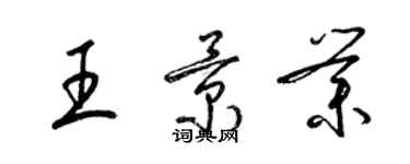 梁錦英王景業草書個性簽名怎么寫