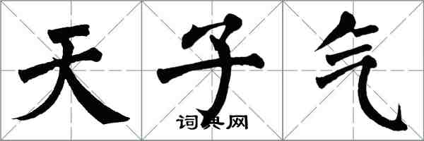 翁闓運天子氣楷書怎么寫