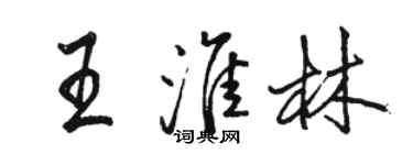 駱恆光王淮林行書個性簽名怎么寫