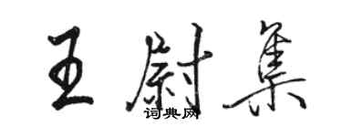 駱恆光王尉集行書個性簽名怎么寫