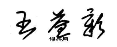 朱錫榮王益彰草書個性簽名怎么寫